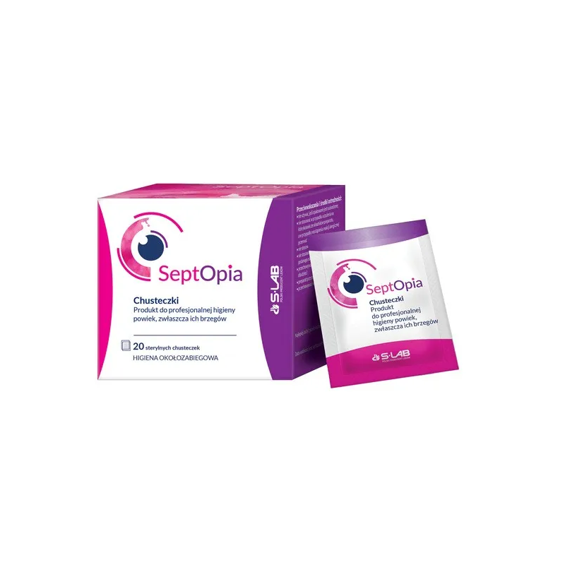 SeptOpia chusteczki do higieny powiek sterylne 20 sztuk