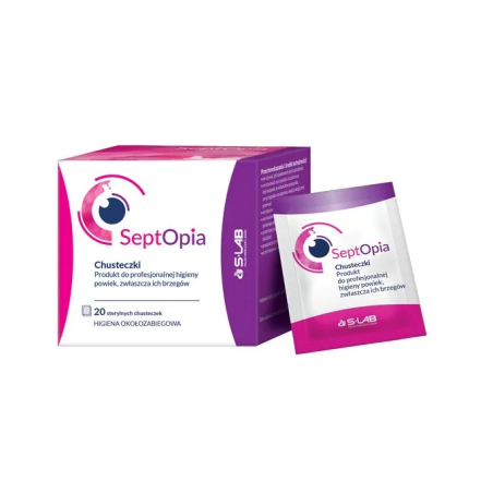 SeptOpia chusteczki do higieny powiek sterylne 20 sztuk