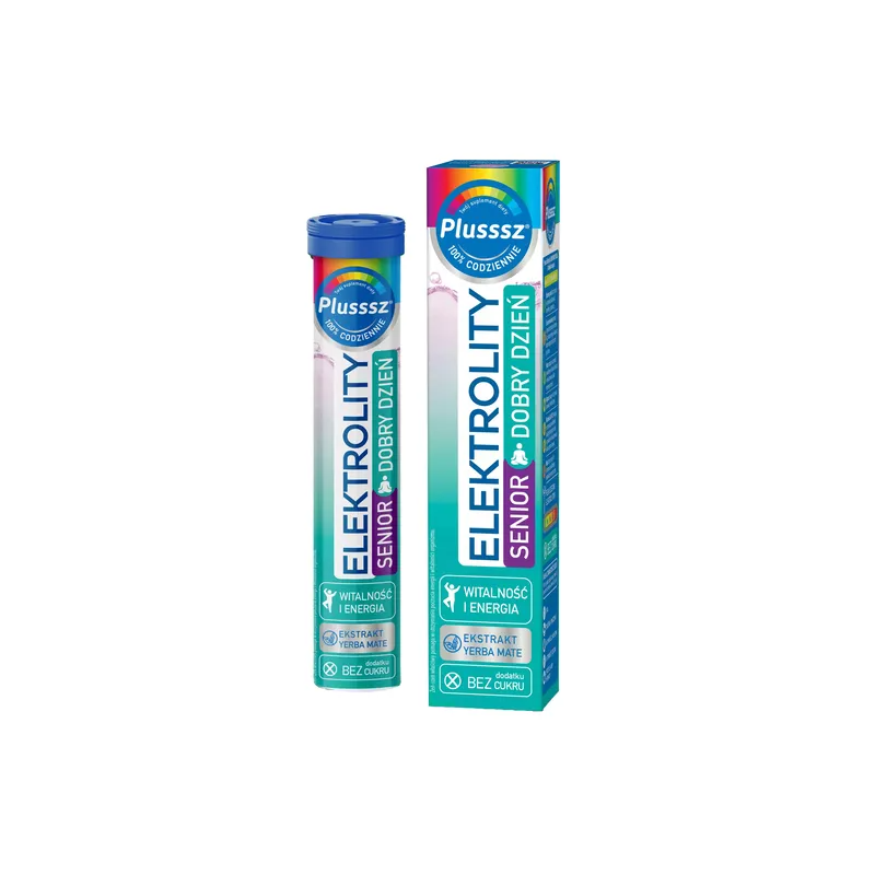 Plusssz Elektrolity Senior Dobry Dzień 24 tabletki musujące o smaku cytryna-mięta