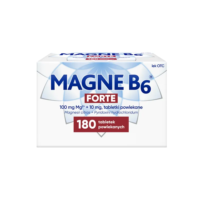 Magne B6 Forte 100 mg + 10 mg 180 tabletek