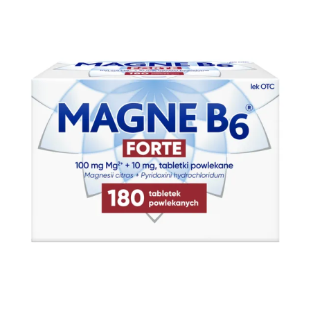 Magne B6 Forte 100 mg + 10 mg 180 tabletek