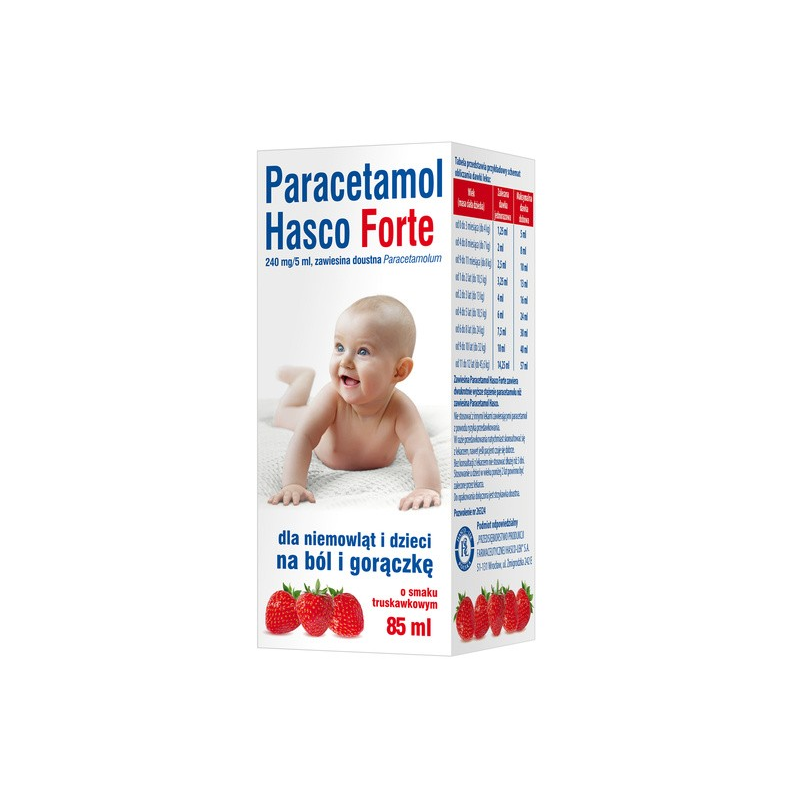 Paracetamol Hasco Forte 240 mg/5 ml zawisina doustna 85 ml
