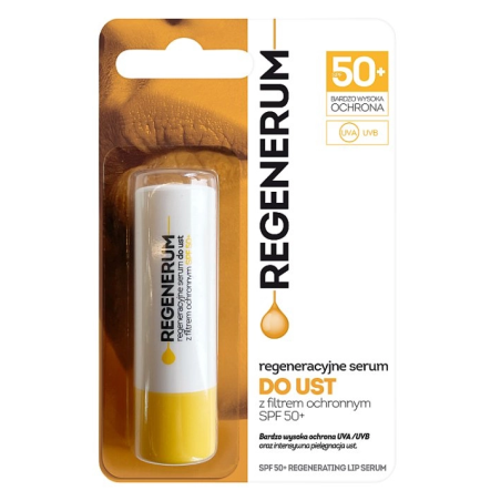 REGENERUM Regeneracyjne serum do ust z filtrem ochronnym SPF 50+ 5g