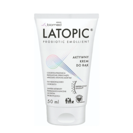Latopic Probiotic Emollient Aktywny krem do rąk 50ml