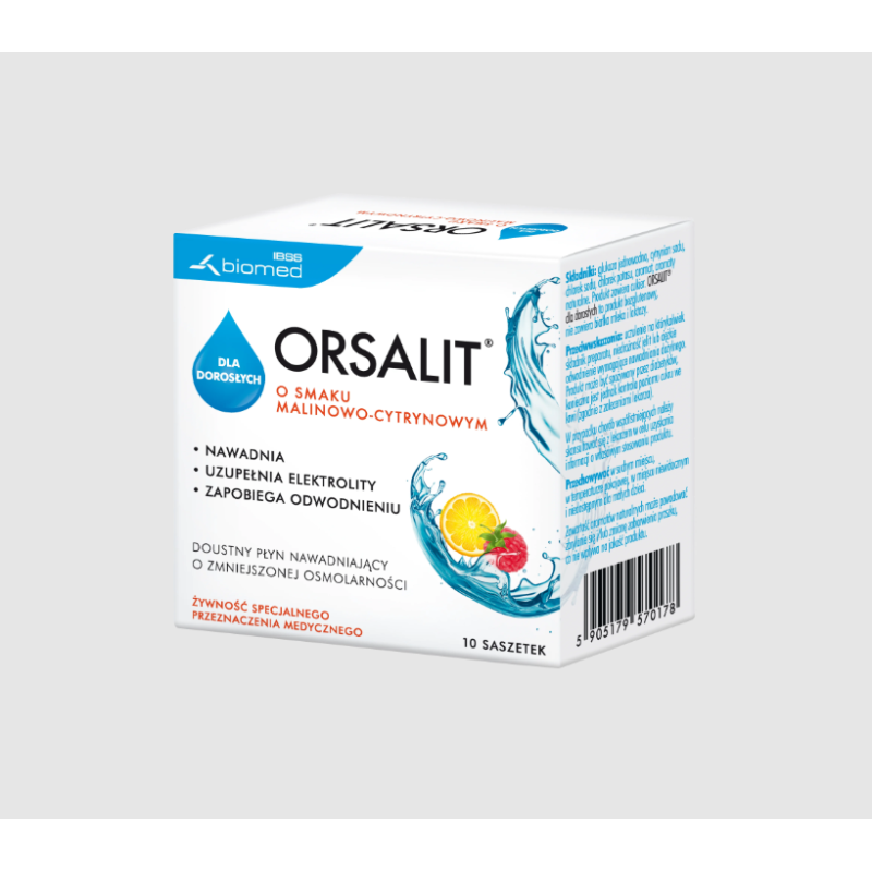 Orsalit dla dorosłych o smaku malinowo-cytrynowym 10 saszetek