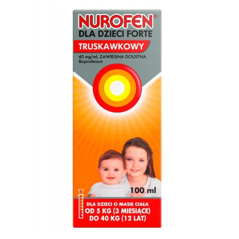 Nurofen dla dzieci Forte truskawkowe 100ml