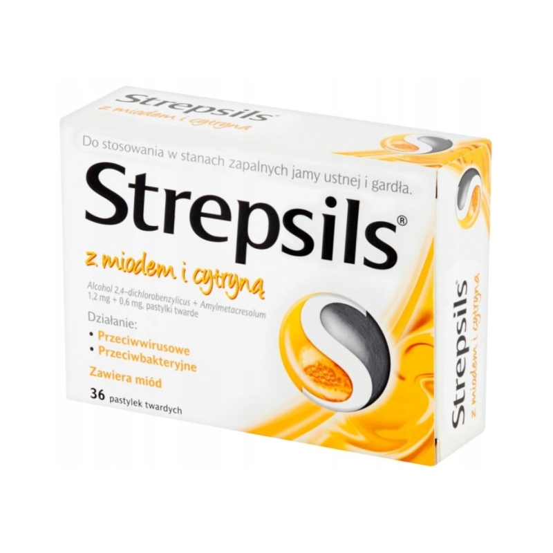 Strepsils z miodem i cytryną 36 pastylek