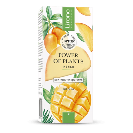 LIRENE POWER OF PLANTS Krem energetyzujący SPF30 MANGO 50ml