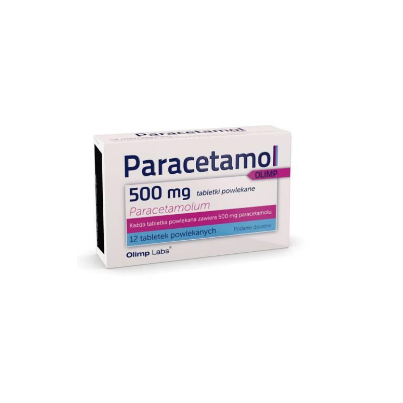 Paracetamol Olimp 500 mg 12 tabletek powlekanych