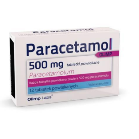 Paracetamol Olimp 500 mg 12 tabletek powlekanych