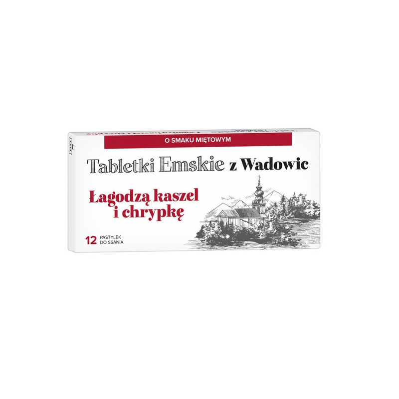 Tabletki Emskie z Wadowic smak miętowy 12 tabletek do ssania