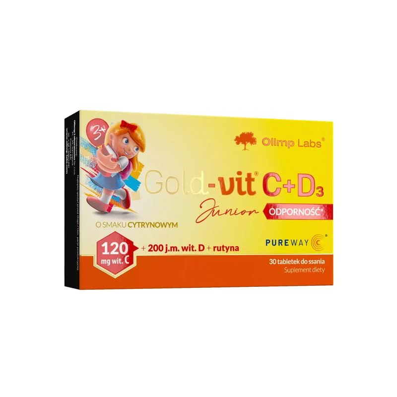 Olimp Gold Vit C+D3 Junior Odporność 30 tabletek