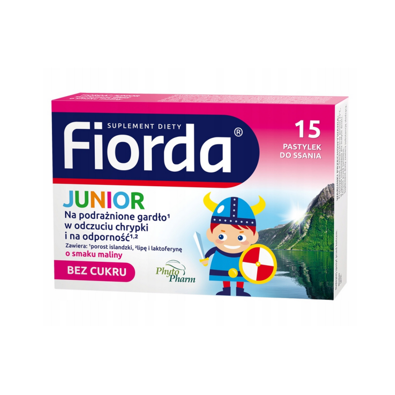 Fiorda Junior Smak malinowy 15 pastylek Phytopharm