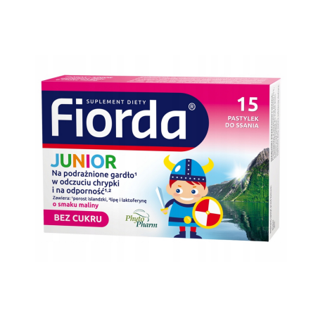Fiorda Junior Smak malinowy 15 pastylek Phytopharm