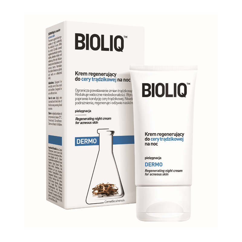 BIOLIQ DERMO Krem regenerujący do cery trądzikowej na noc 50ml