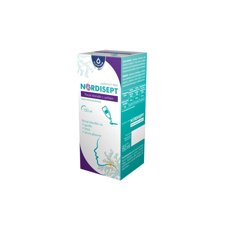 Nordisept Porost islandzki z cynkiem syrop 150 ml
