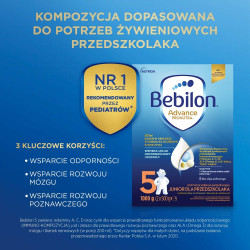 Bebilon 5 Pronutra-Advance formuła na bazie mleka dla przedszkolaka ZESTAW 4x1000g