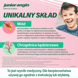Junior-angin Spray do gardła na ból i suchy kaszel o smaku wiśniowym 20ml