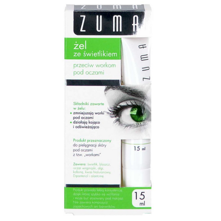 Zuma Żel ze świetlikiem przeciw workom pod oczami 15 ml