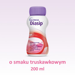 Diasip Preparat odżywczy dla diabetyków smak truskawkowy 4x200ml