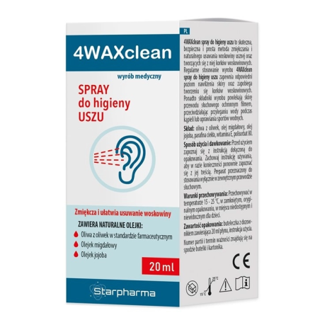 4WAXclean Spray do higieny uszu 20ml