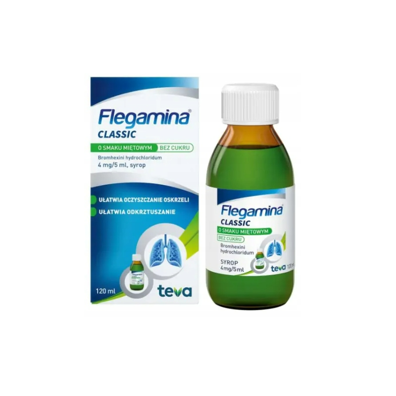 Flegamina syrop miętowy bez cukru 4mg/5ml 120ml