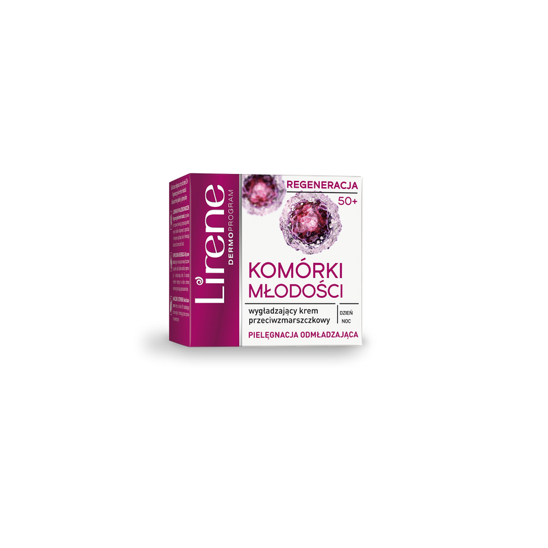Lirene PIELĘGNACJA ODMŁADZAJĄCA Wygładzający krem przeciwzmarszczkowy 50+ KOMÓRKI MŁODOŚCI 50 ml