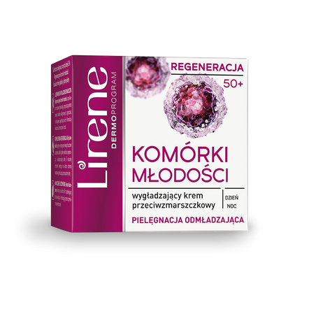 Lirene PIELĘGNACJA ODMŁADZAJĄCA Wygładzający krem przeciwzmarszczkowy 50+ KOMÓRKI MŁODOŚCI 50 ml