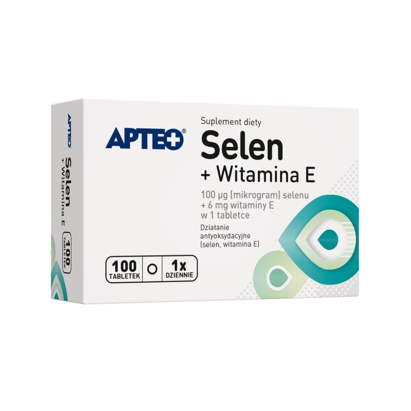 Selen 100µg + Witamina E 6mg APTEO x 100 tabletek