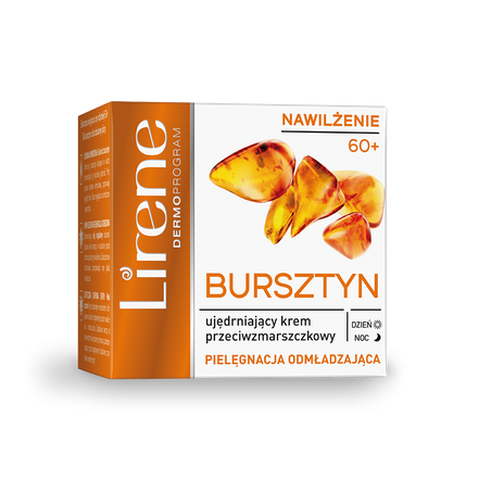 Lirene PIELĘGNACJA ODMŁADZAJĄCA Ujędrniający krem przeciwzmarszczkowy 60+ BURSZTYN 50 ml