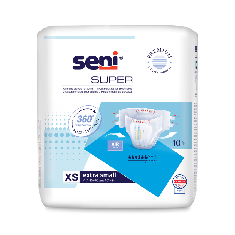 Pieluchomajtki SENI SUPER EXTRA SMALL 10 sztuk