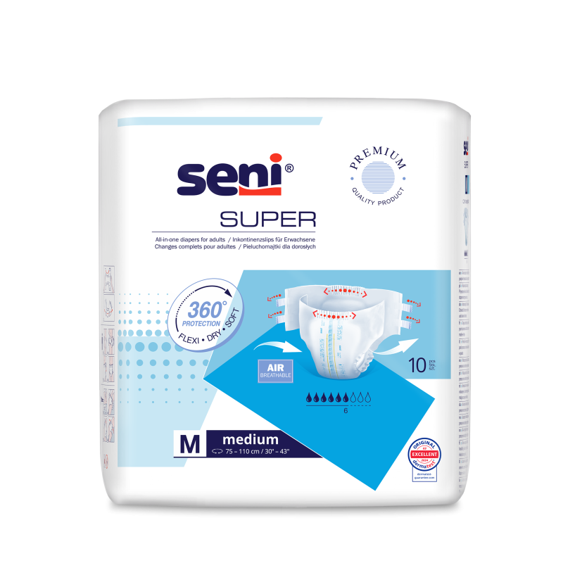 Pieluchomajtki SENI SUPER MEDIUM 10 sztuk