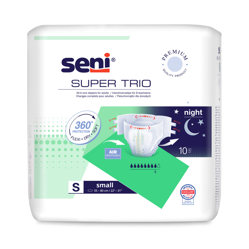 Pieluchomajtki SENI SUPER TRIO SMALL 10 sztuk