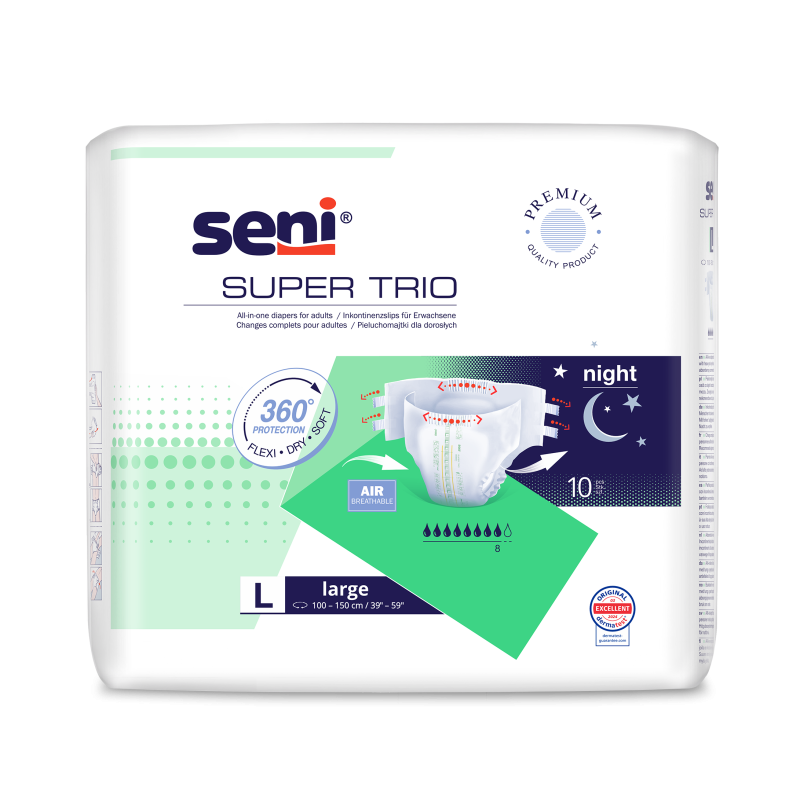 Pieluchomajtki SENI SUPER TRIO LARGE 10 sztuk