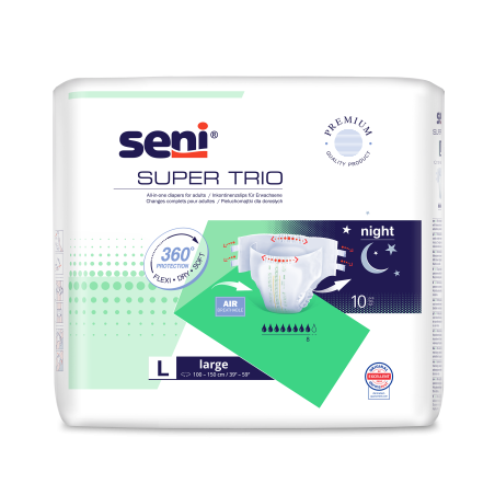 Pieluchomajtki SENI SUPER TRIO LARGE 10 sztuk