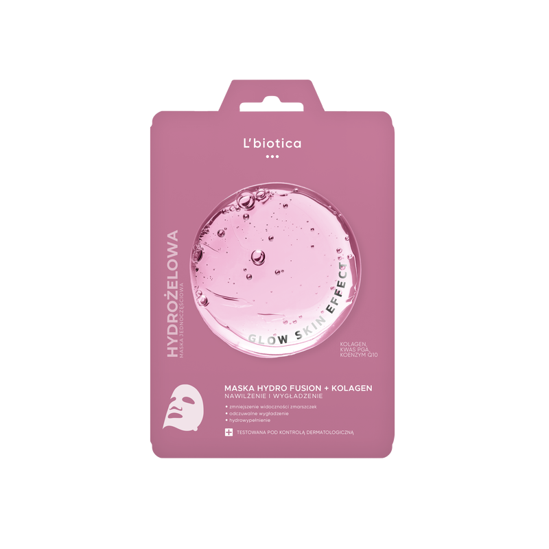 L'biotica PGA Hydro Fusion Hydrożelowa maska do twarzy z kolagenem 1 sztuka