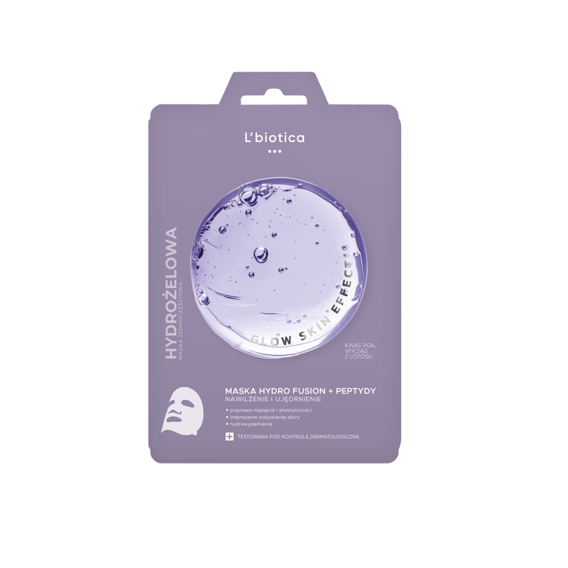 L'Biotica PGA Hydro Fusion + Peptydy hydrożelowa maska do twarzy 1 sztuka