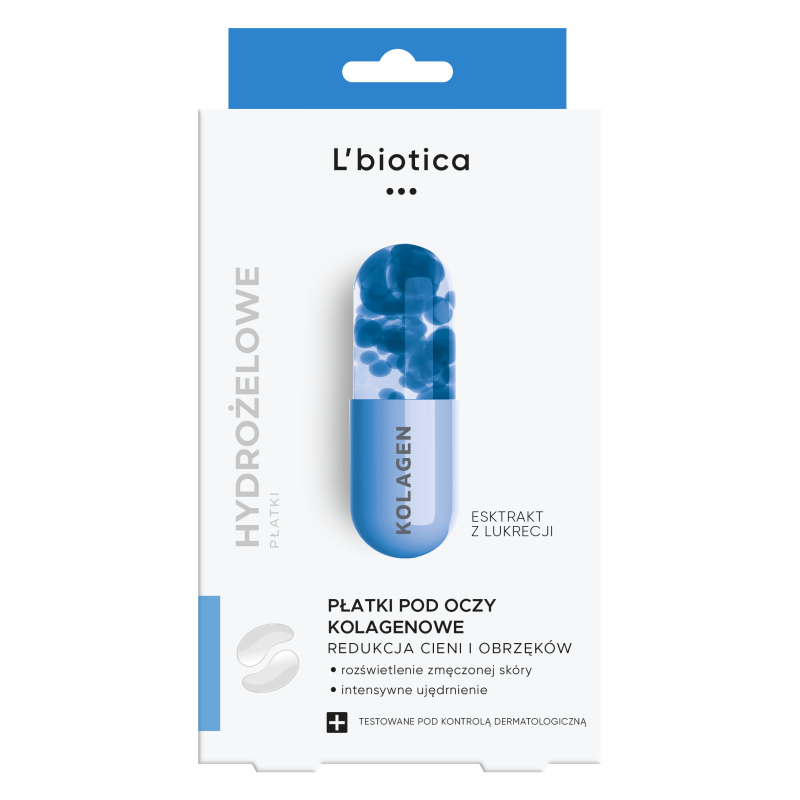 L'Biotica Płatki kolagenowe pod oczy redukcja cieni i obrzęków 3x2 sztuk