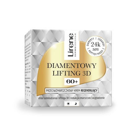 Lirene DIAMENTOWY LIFTING 3D Przeciwzmarszczkowy krem regenerujący 60+ 50ml