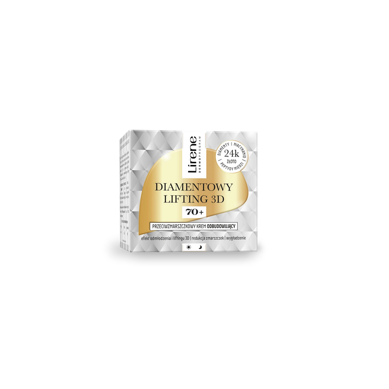 Lirene DIAMENTOWY LIFTING 3D Przeciwzmarszczkowy krem odbudowujący 70+ 50 ml