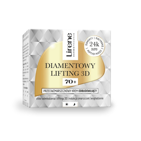 Lirene DIAMENTOWY LIFTING 3D Przeciwzmarszczkowy krem odbudowujący 70+ 50 ml