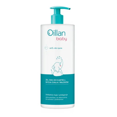 Oillan Baby Żel do kąpieli i mycia ciała i włosów 3w1 750ml