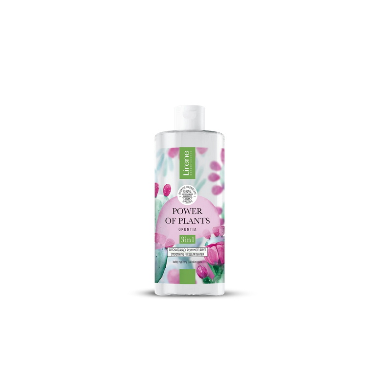 Lirene POWER OF PLANTS Wygładzający płyn micelarny 3w1 OPUNCJA 400 ml