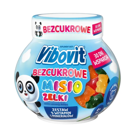 Vibovit Misio bezcukrowe żelki o smaku owocowym 30 sztuk