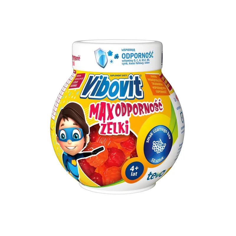 Vibovit Max Odporność żelki smak czarnego bzu 50 sztuk