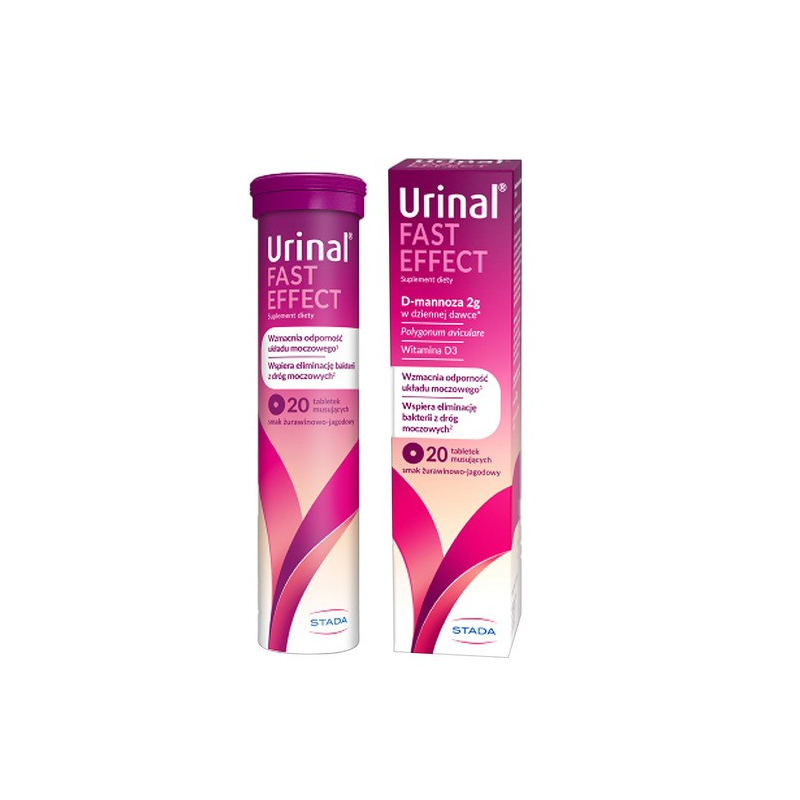 Urinal Fast Effect smak żurawinowo-jagodowy 20 tabletek musujących