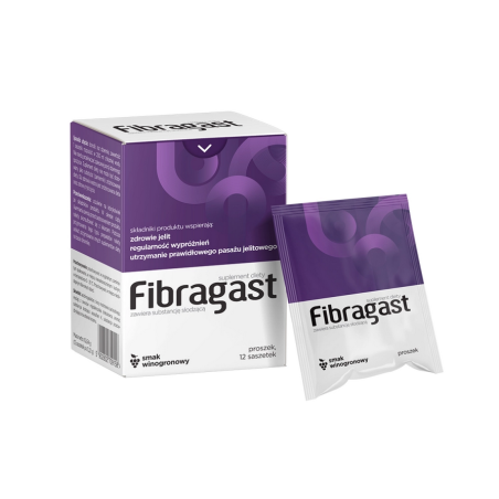 Fibragast smak winogronowy 12 saszetek