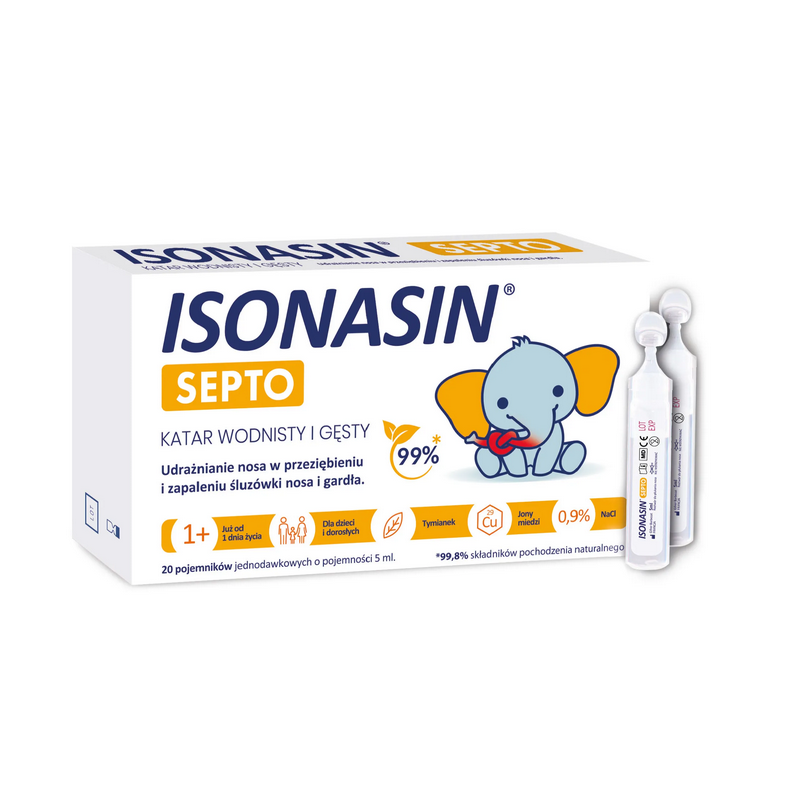Isonasin Septo roztwór do płukania nosa 5 ml x 20 ampułek