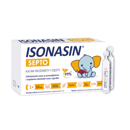 Isonasin Septo roztwór do płukania nosa 5 ml x 20 ampułek