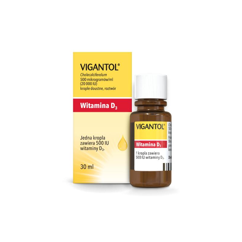 Vigantol Witamina D3 500 mikrogramów/ml (20 000IU) 30ml